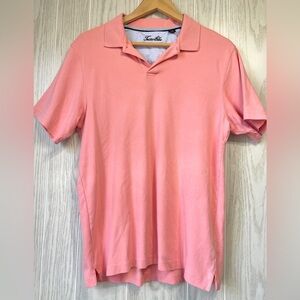 Tasso Elba Supima CottonShirt Polo Shirt Pink Size M EUC